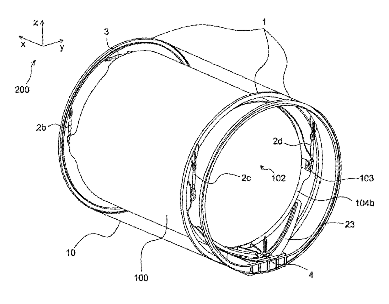 Device for retaining a tank in an aircraft