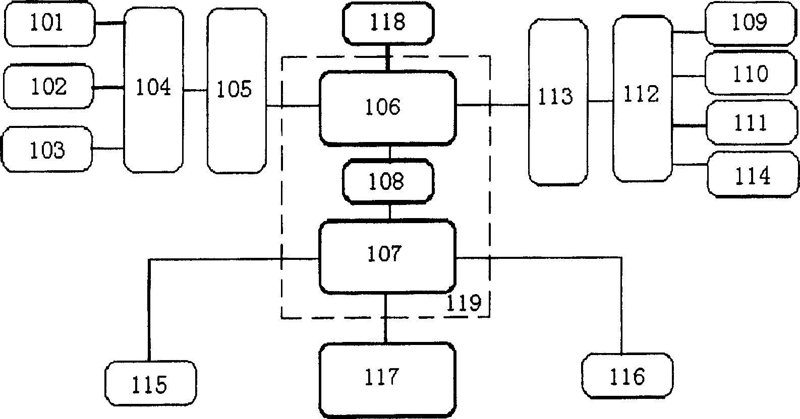 Automatic control system and method of parking device