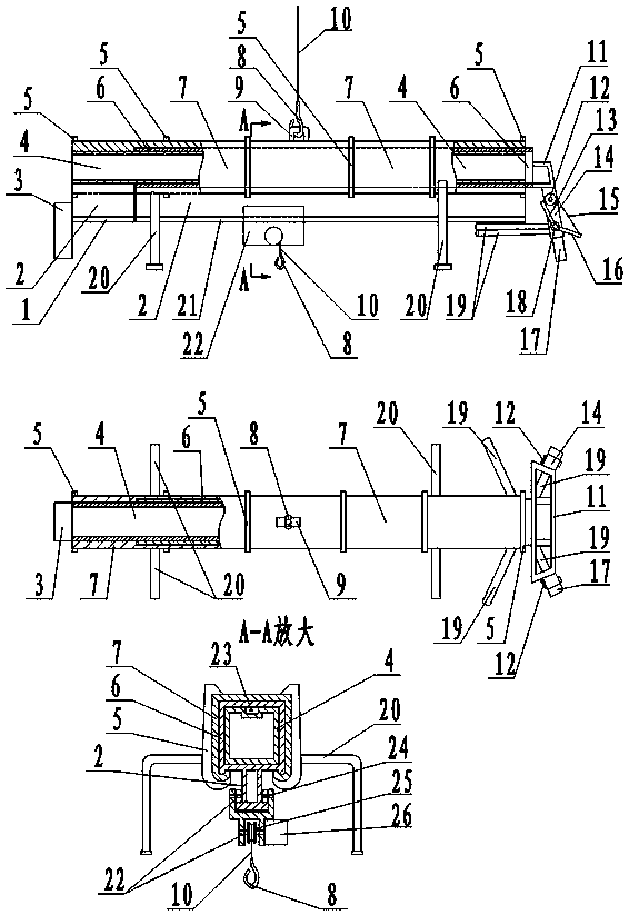 Device for directly hoisting object into house through tower crane