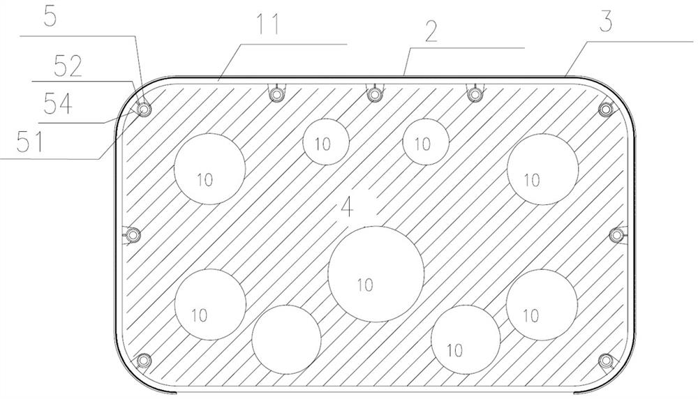 Large-section rectangular pipe jacking machine jacking structure with external brim and construction method thereof