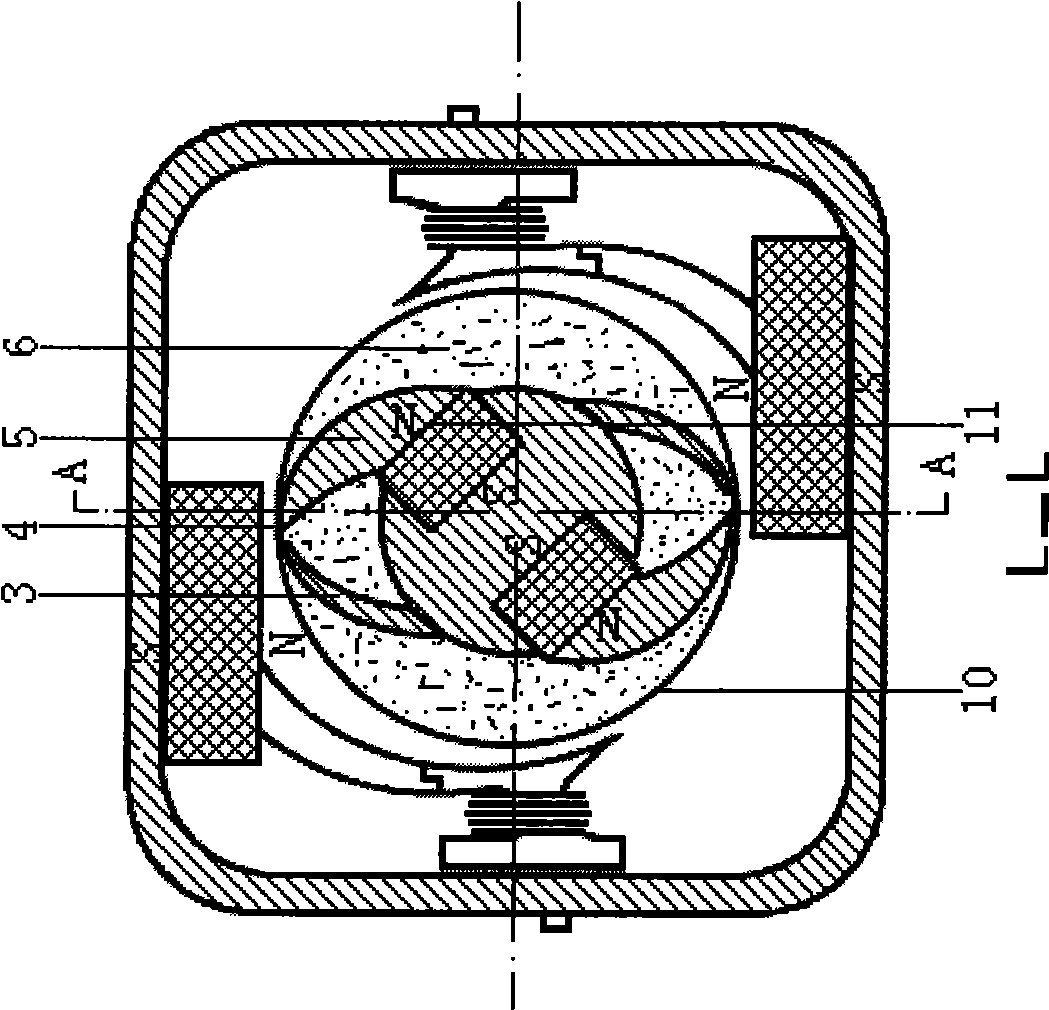 Tile type magnetic-fluxleakage permanent magnet electric motor