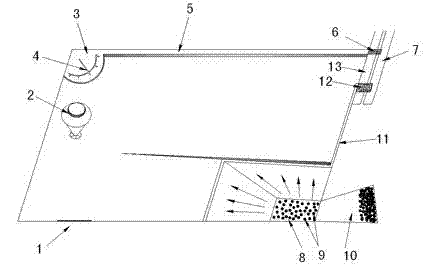 Pig house capable of respectively collecting pig manure and pig urine and wash water