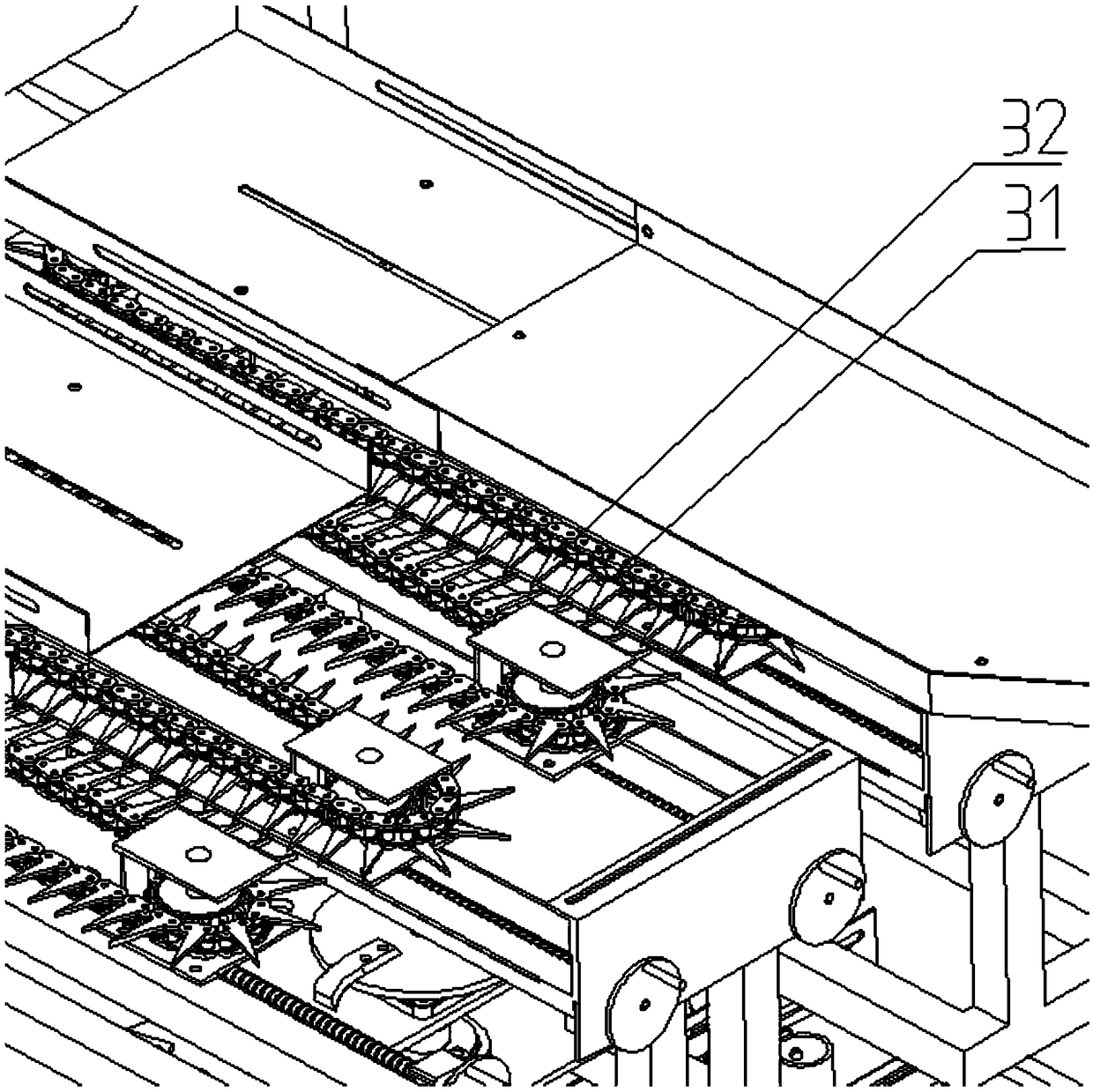 Multifunctional test bench for plucking chain type sunflower header test