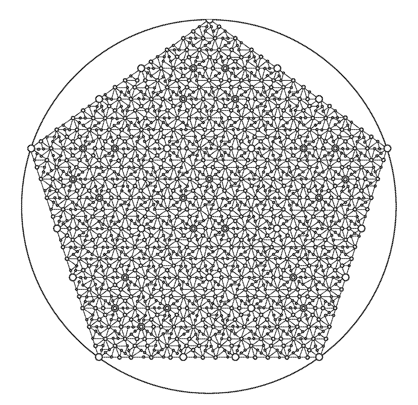 Method and system for image correction using a quasiperiodic grid