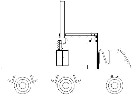 Vehicle transport automatic loading and unloading brick two oil cylinder side clamping equipment