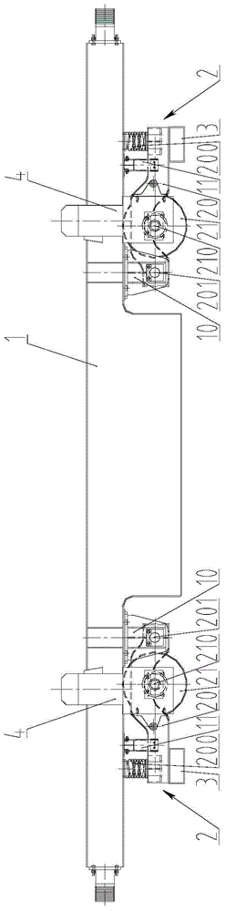 Wide-gauge electric locomotive running device