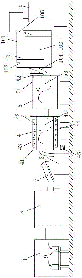 Down processing production line and down processing technology using same