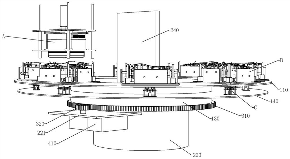 Carbon fiber cloth composite pre-forming mold and pre-forming process thereof