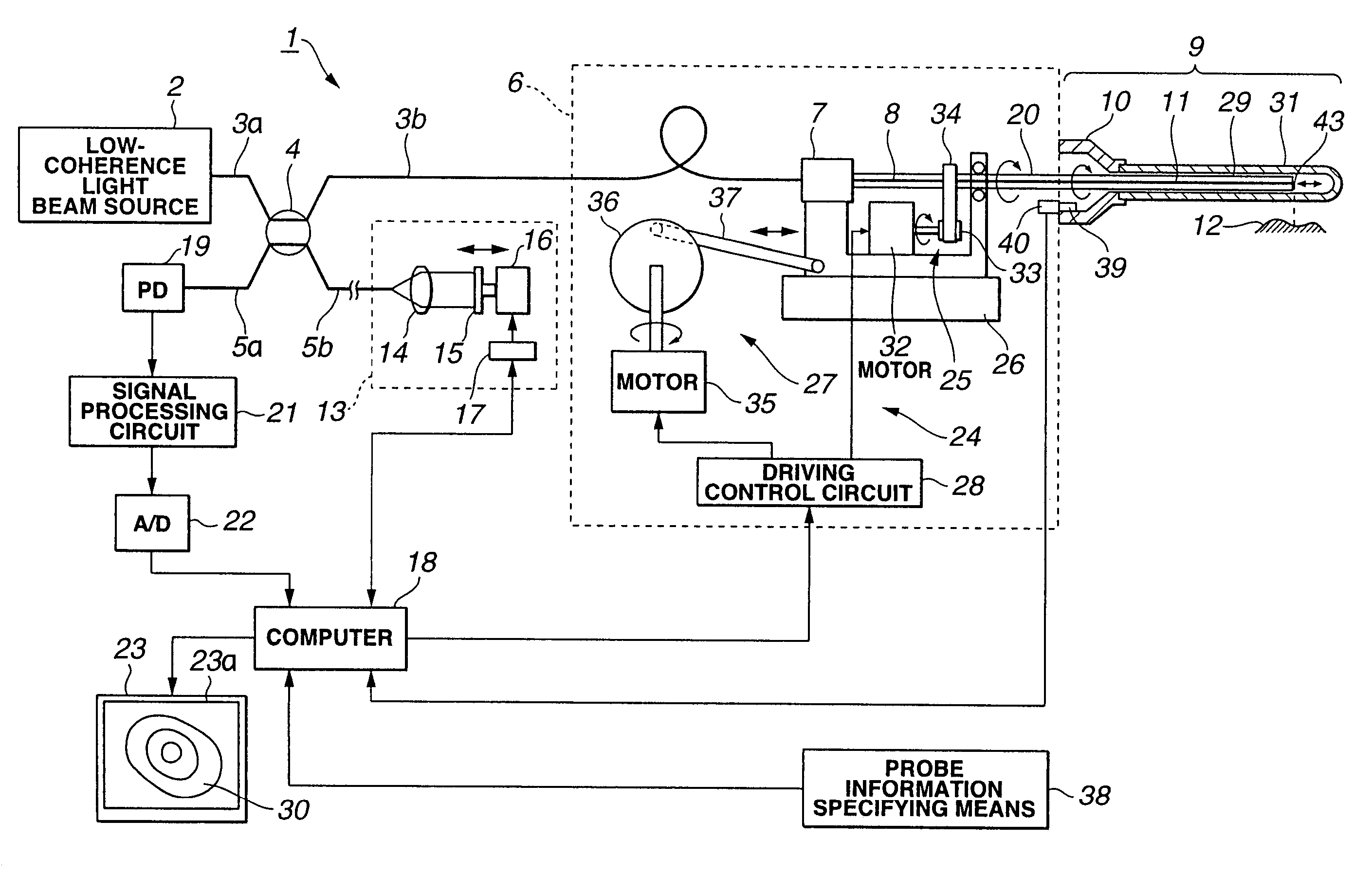 Optical imaging system and optical imaging detection method