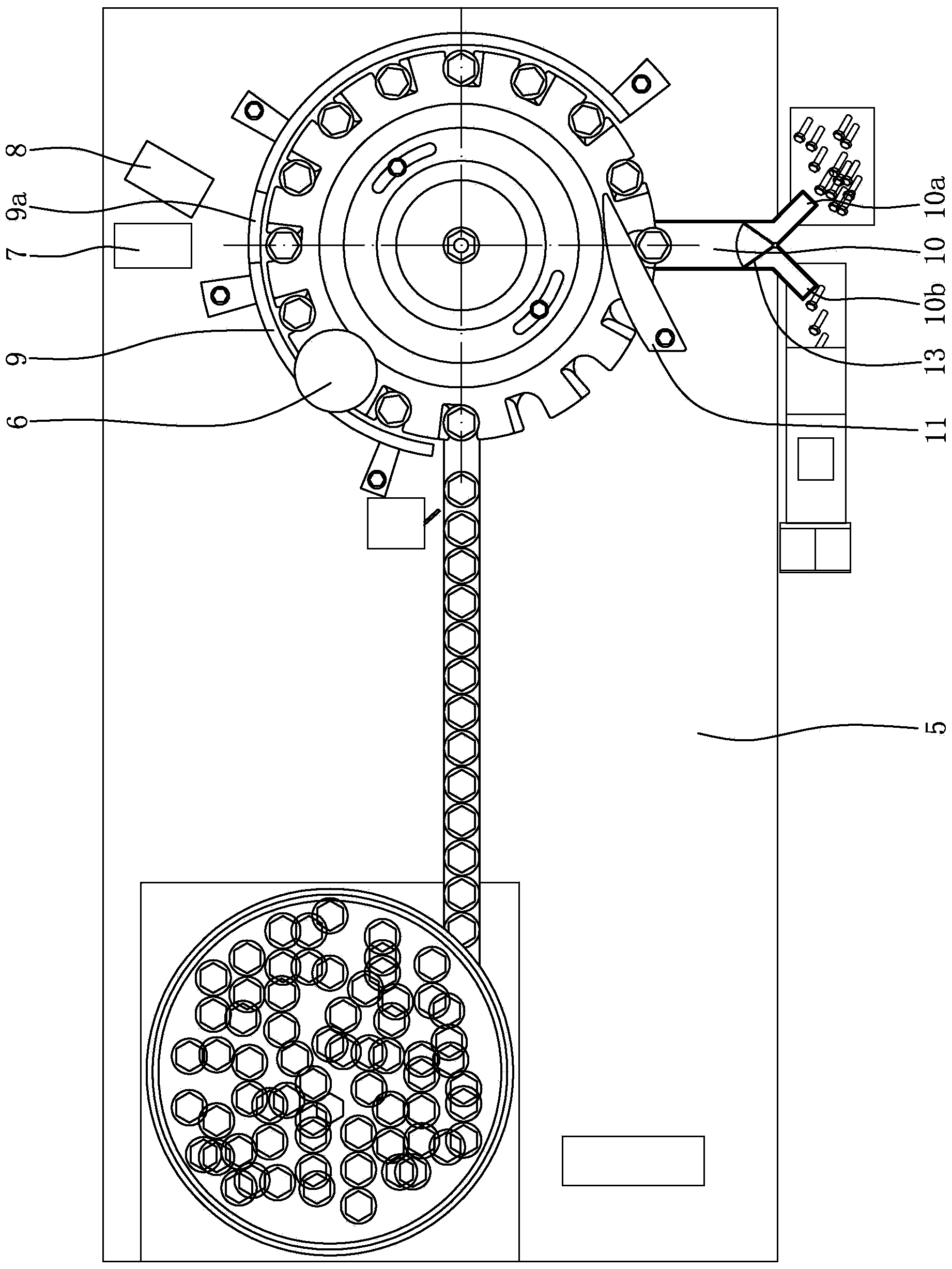 Indexing rotary disc and sorting mechanism for standard fastener detection