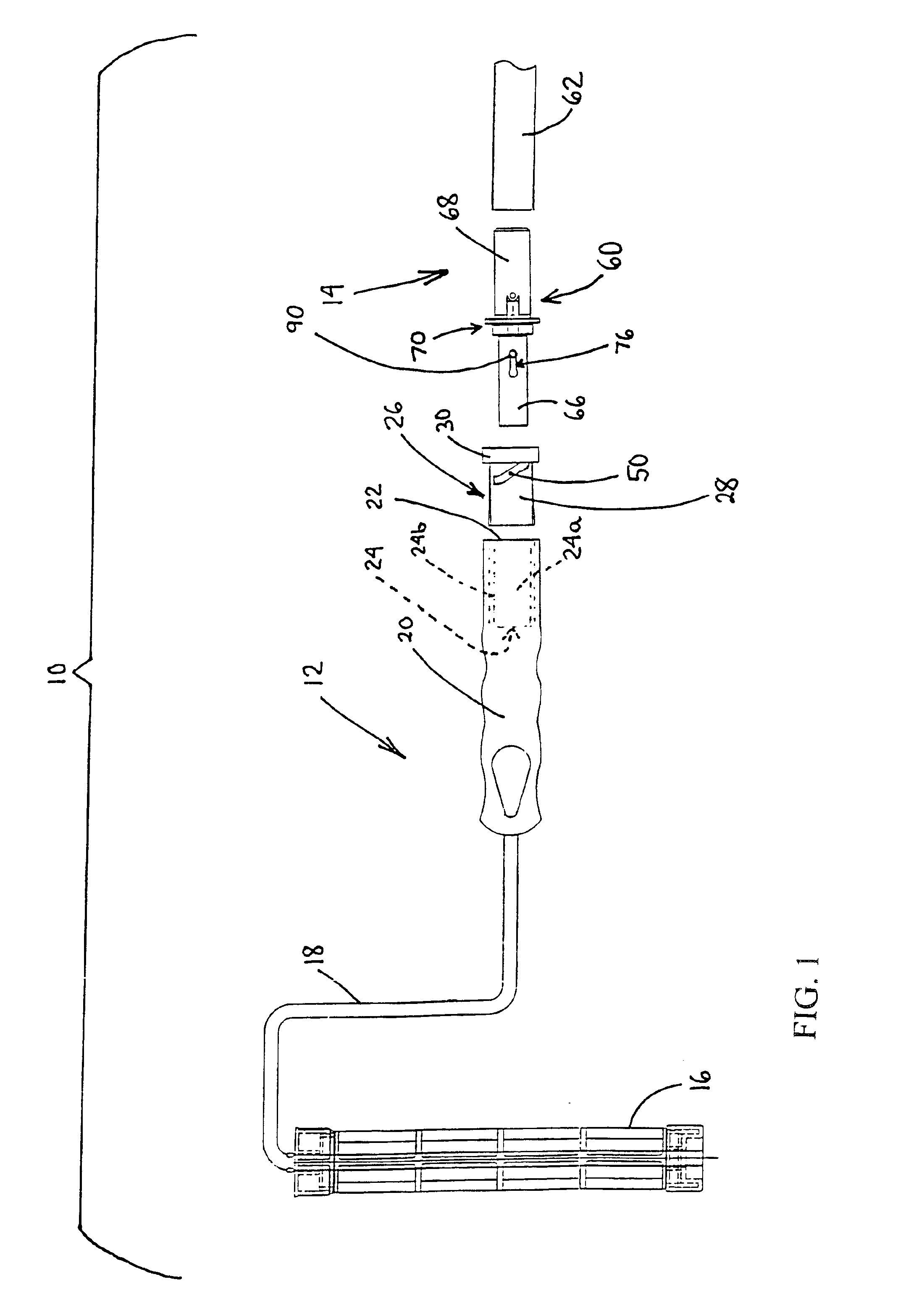 Tool extension assembly with quick release lock mechanism