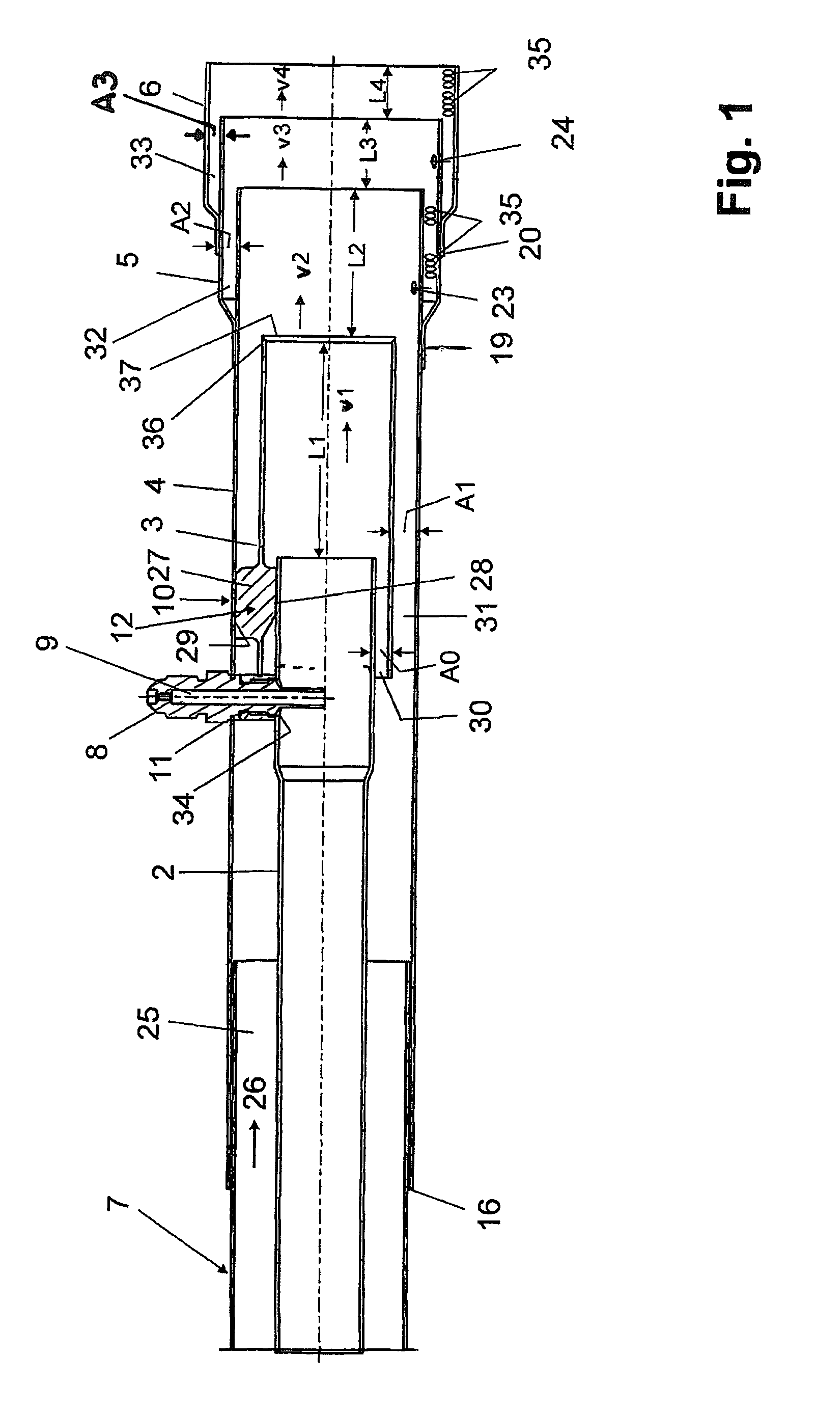 Apparatus for discharging sprays or mists, comprising an oscillating fire burner, and mist pipe for such an apparatus