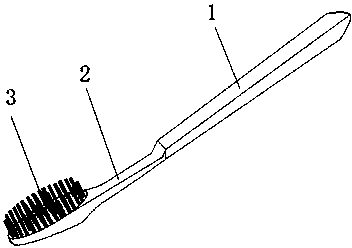 Antibacterial toothbrush and preparation method of antibacterial brush hairs thereof