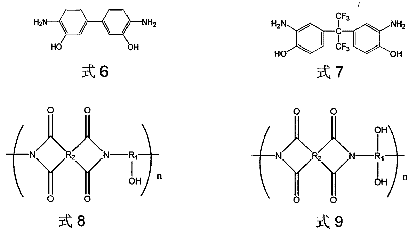 Phosphate side chain-containing polyimide for gasoline desulphurization and preparation method thereof