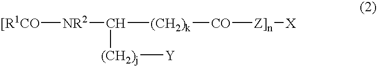 Composition containing acyl group