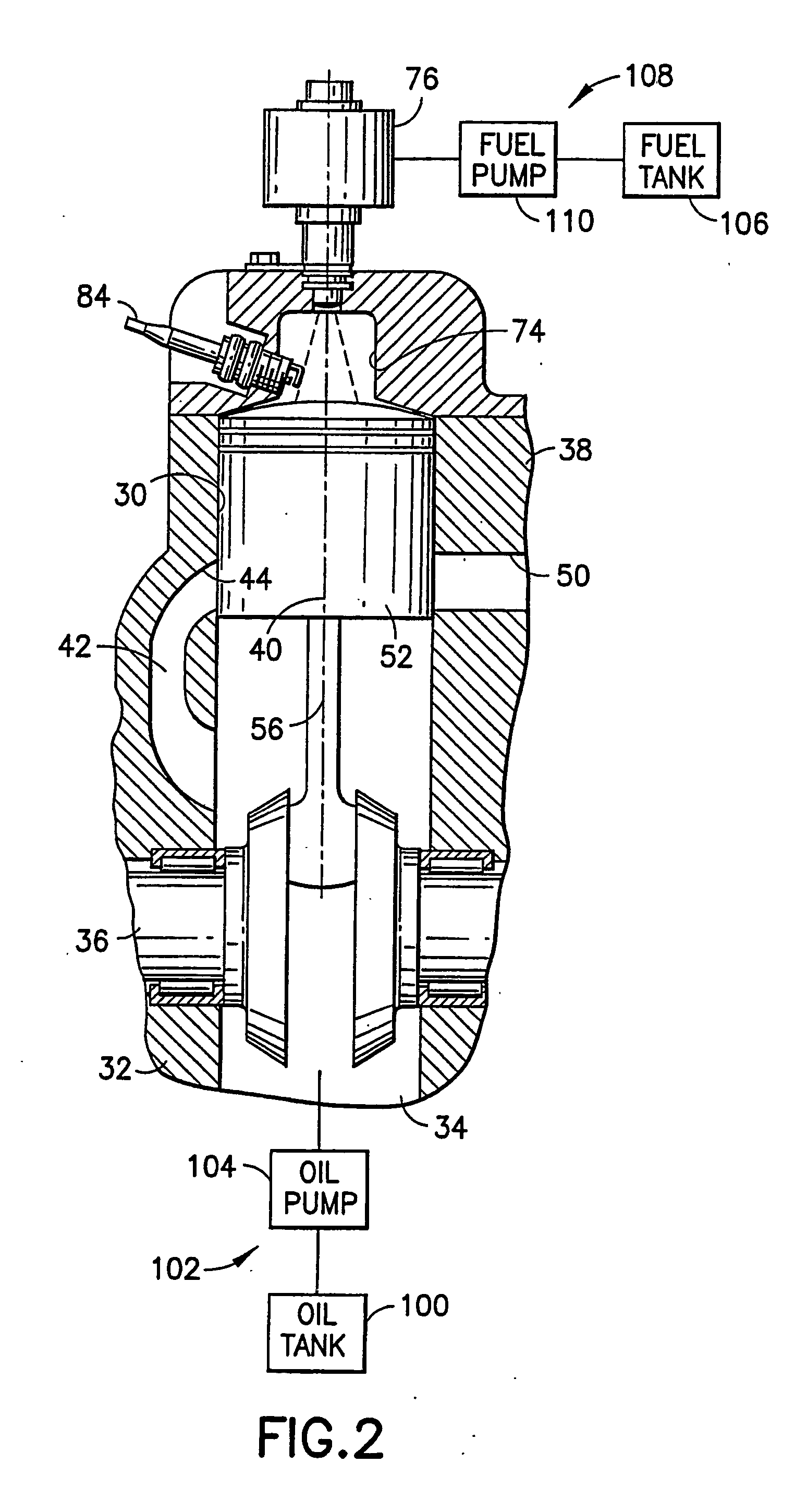 Direct fuel-injected internal combustion engine having improved spark ignition system