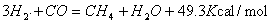 Synthesis gas methanation reaction method