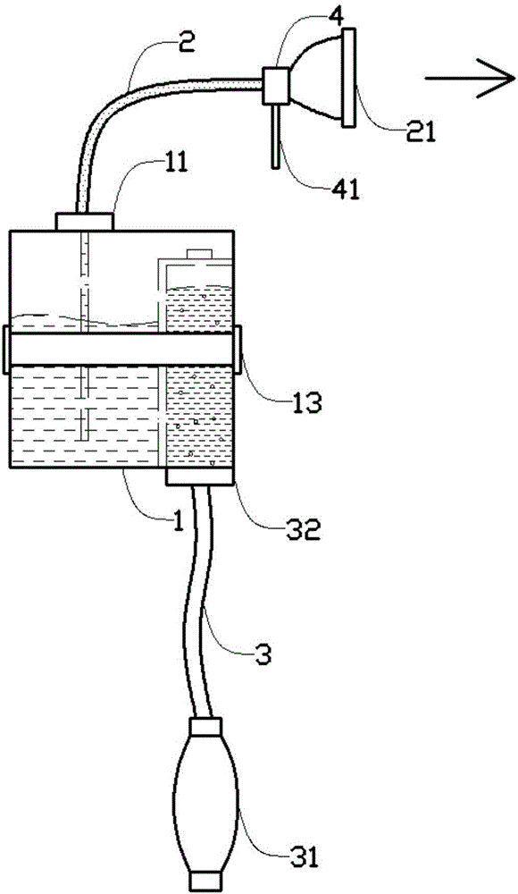 Airbag-type repeated smoke filtering breathing device