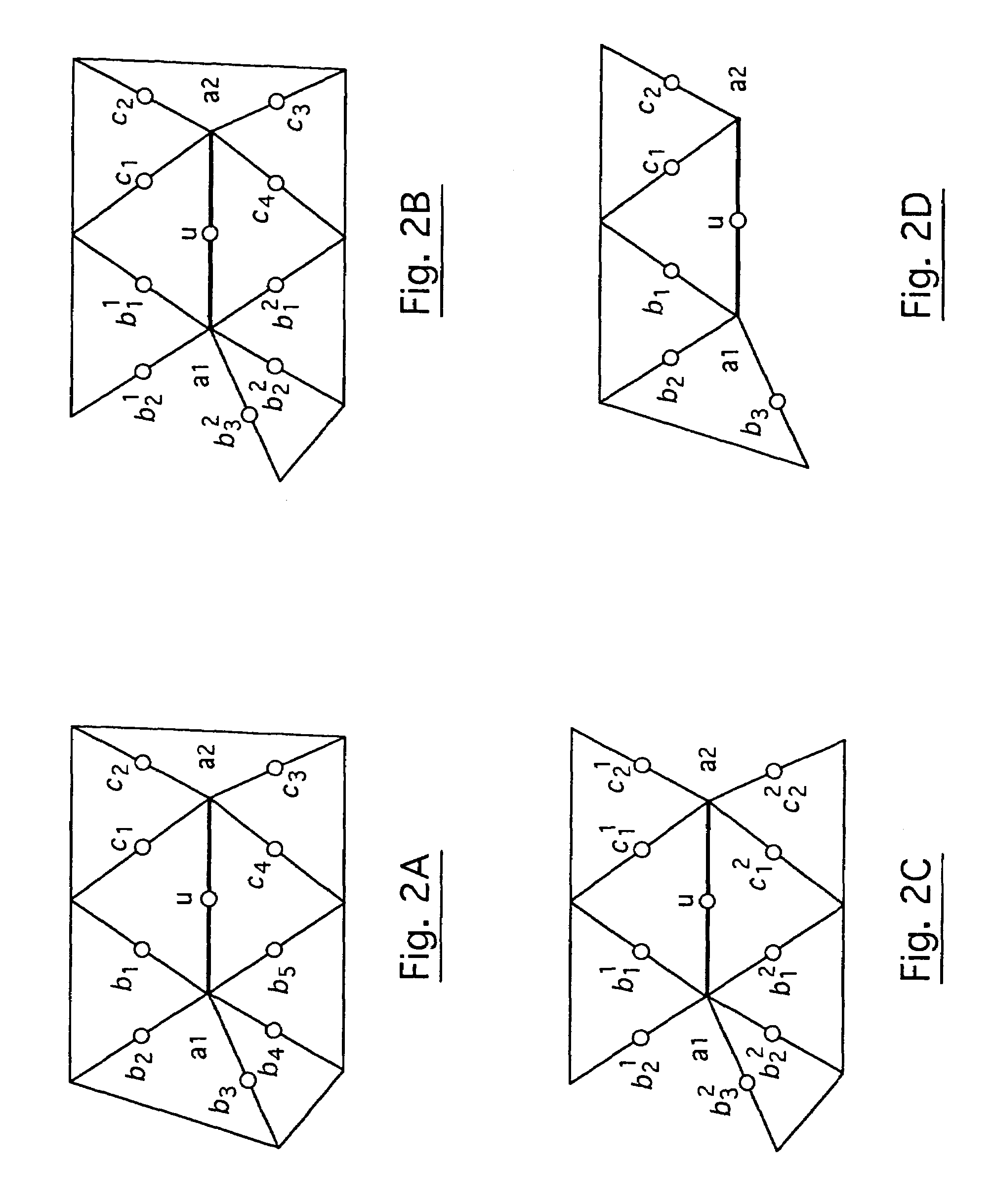 Methods and devices for encoding and decoding images using nested meshes, programme, signal and corresponding uses