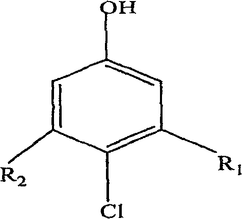 Industrial preparation method for p-chloroalkylphenols