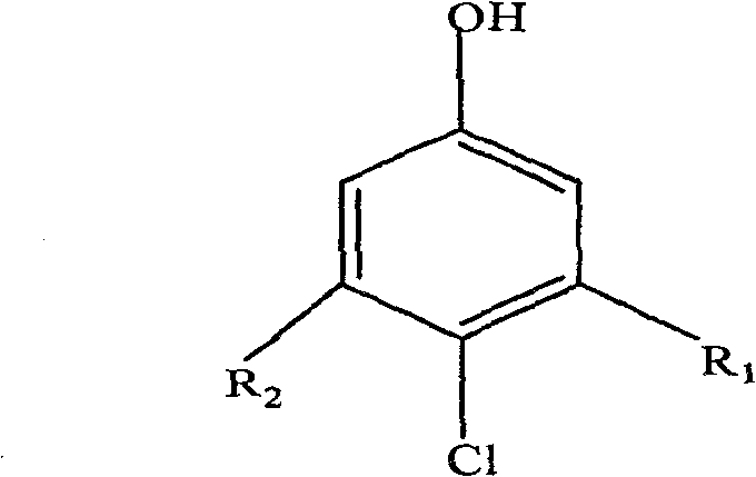 Industrial preparation method for p-chloroalkylphenols