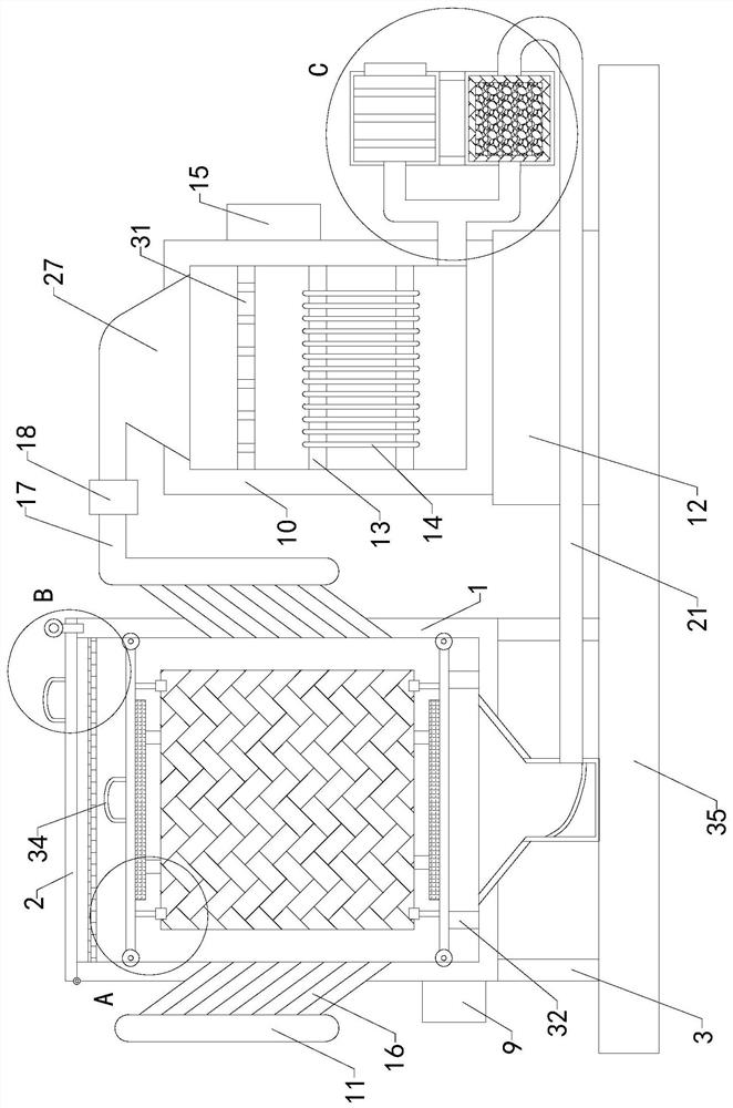 A clothing drying and disinfection device