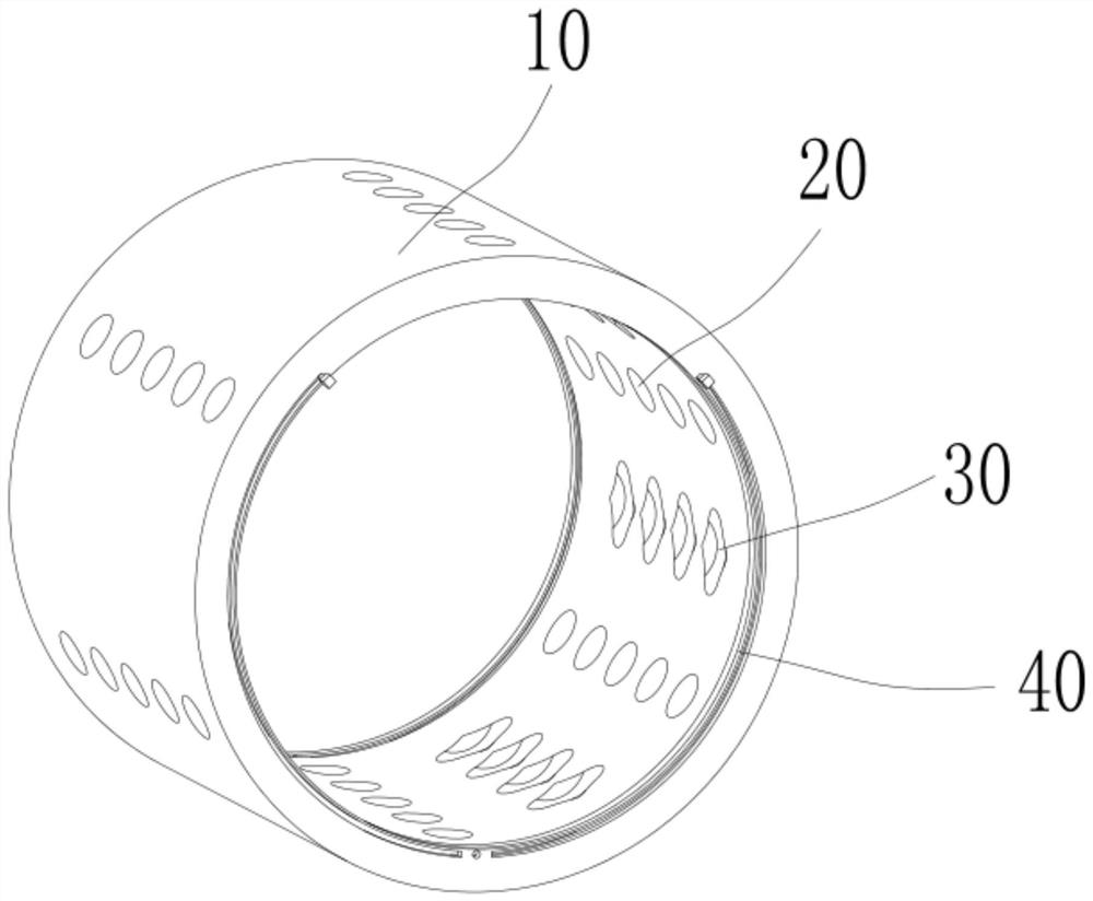 Radially embedded maintenance-free shaft sleeve made of self-lubricating material