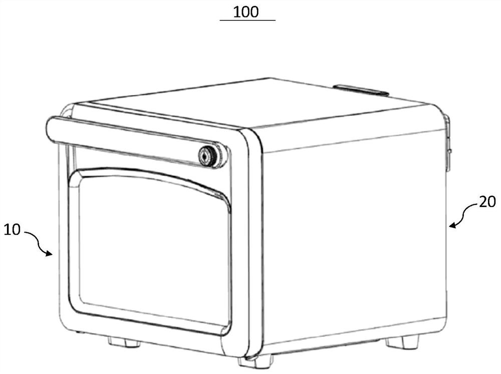 Heating assembly and cooking device with same