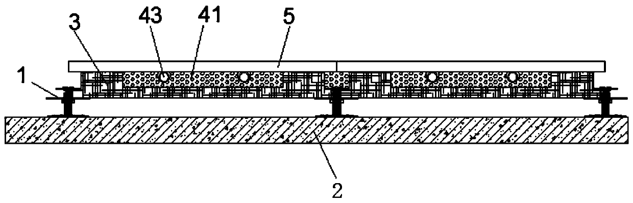 Installation structure of prefabricated floor heating system