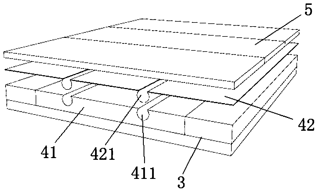 Installation structure of prefabricated floor heating system