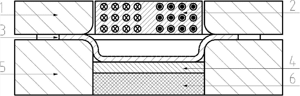 Electromagnetic forming method for deeply punched member