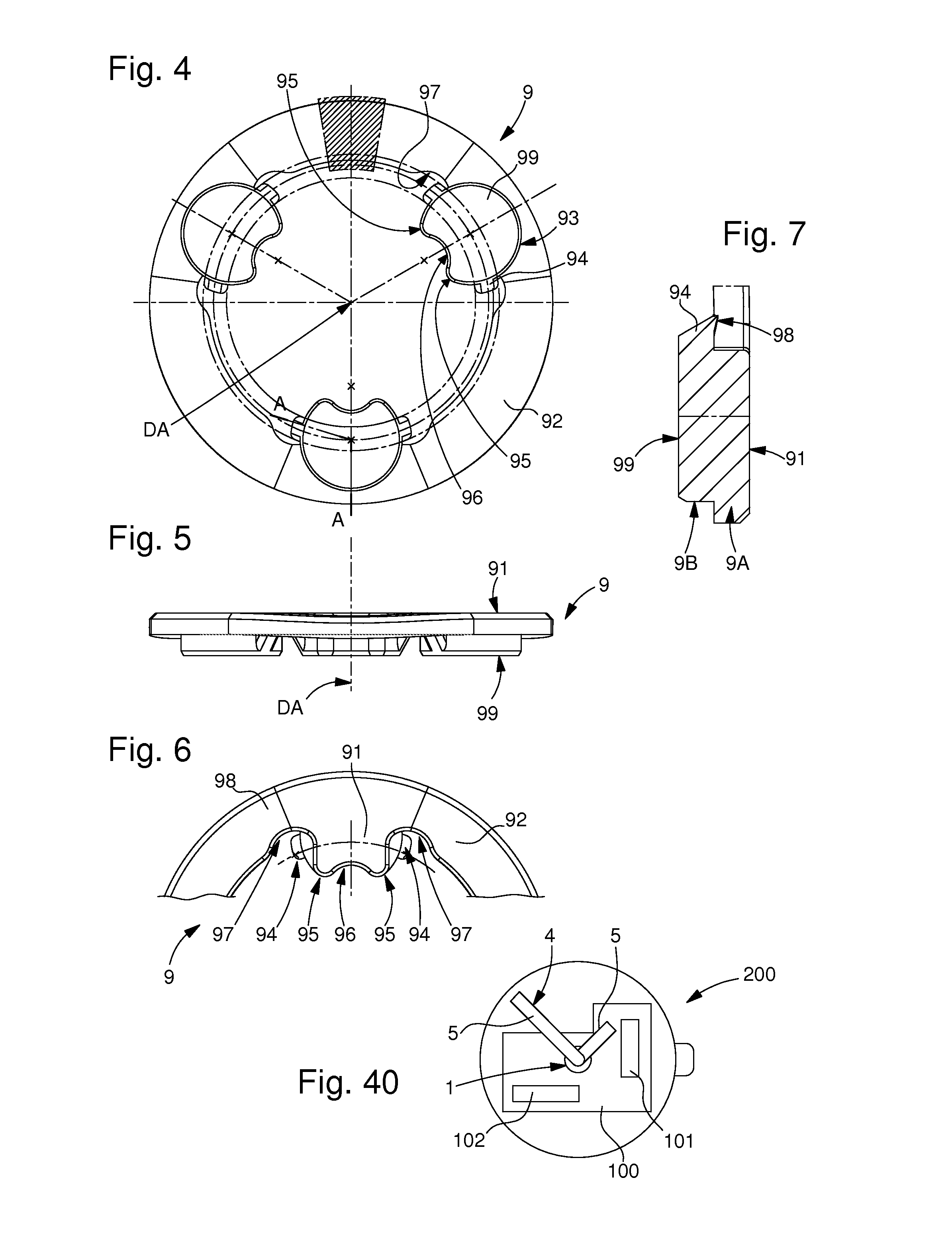 Shockproof centre wheel