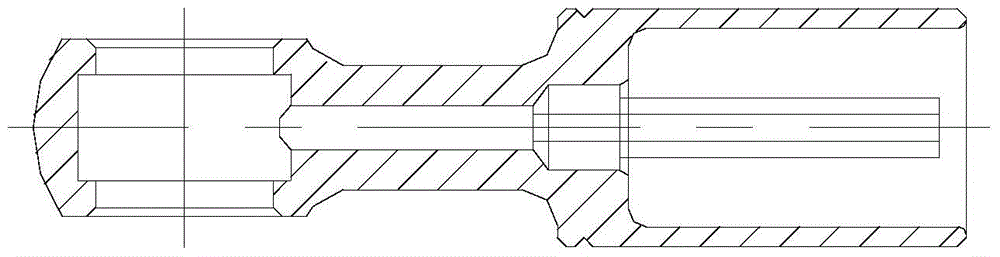 Completely chip-free spherical integral hydraulic hose metal joint structure and its production process