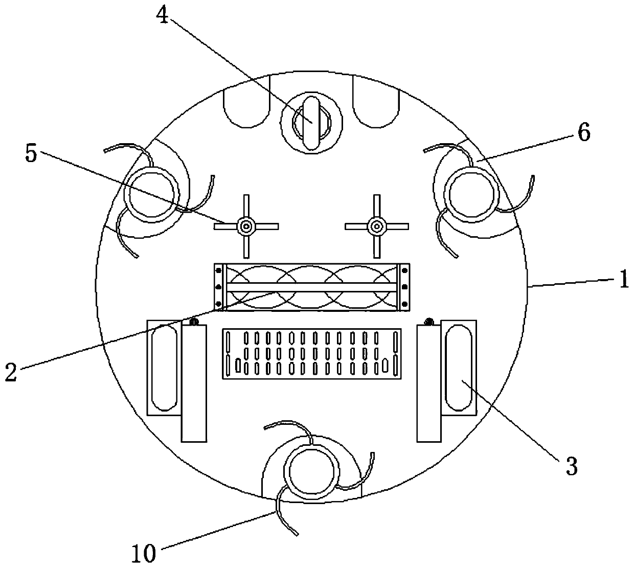 Telescopic automatic floor sweeping device based on toothed bar transmission principle