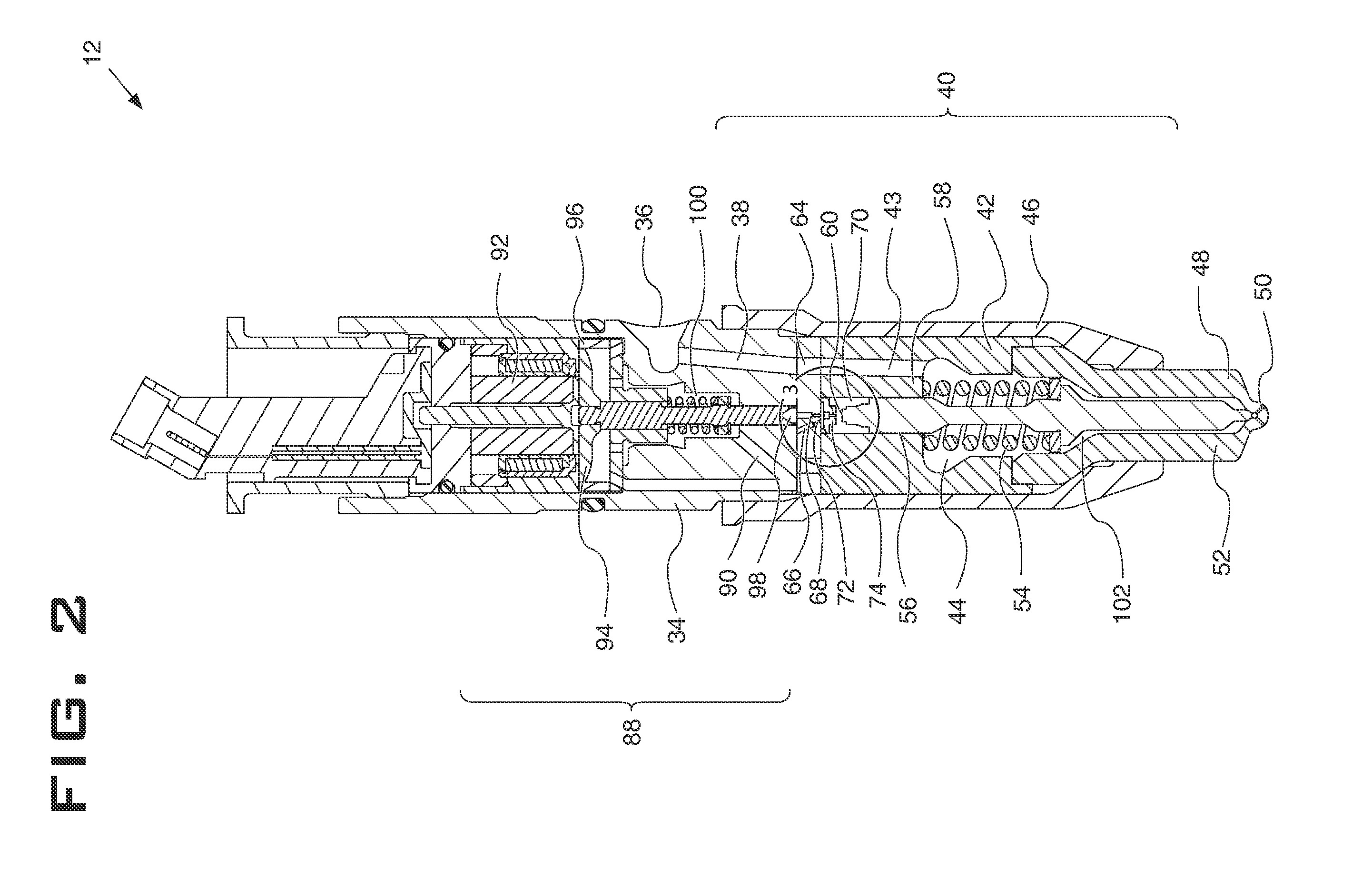 Fluid injector with back end rate shaping capability