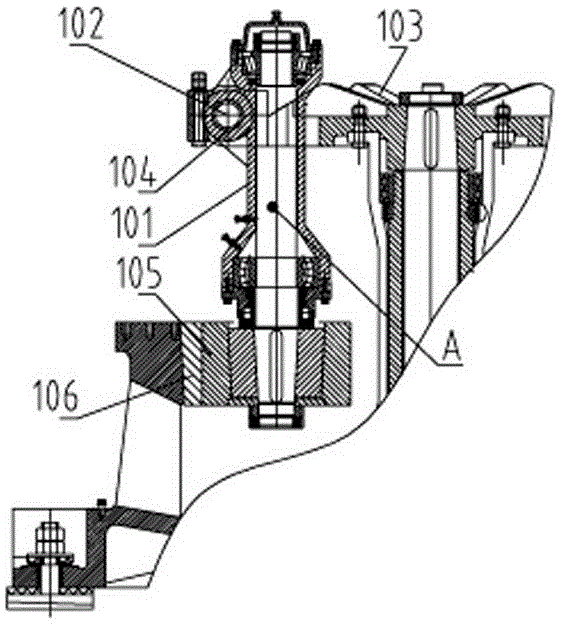 The flex arm suspension device between the mill roller assembly and the plum blossom frame