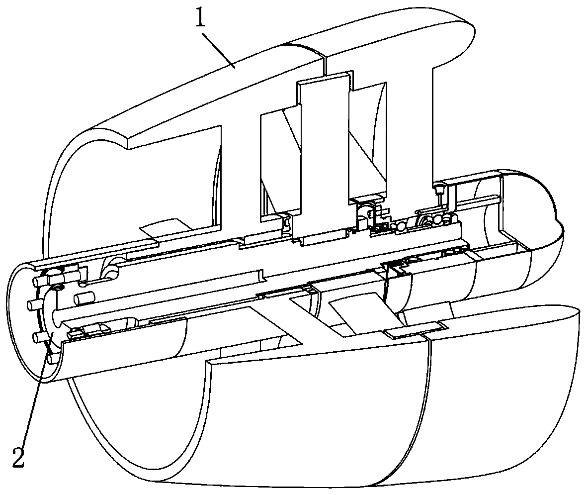 Shaftless pump-jet propeller hydrodynamic force performance test apparatus