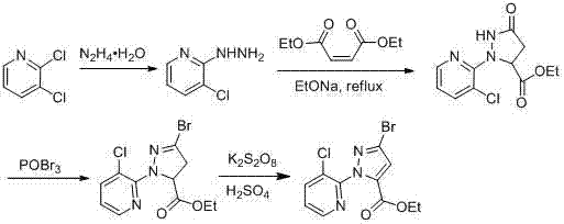 Synthesis method of 1-(3-chloro-2-pyridyl)-1H-pyrazole-5-formate