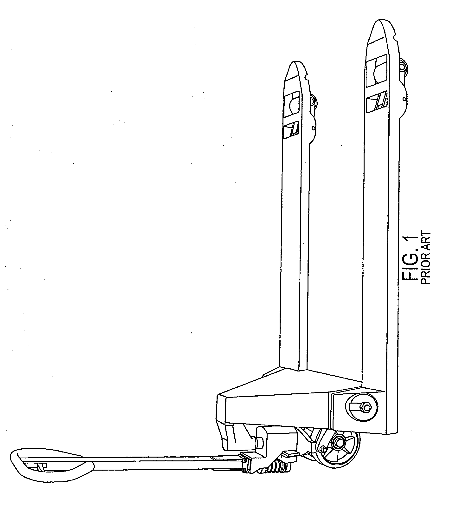 Pallet jack system and method for the transportation of stackable packaged goods pallets