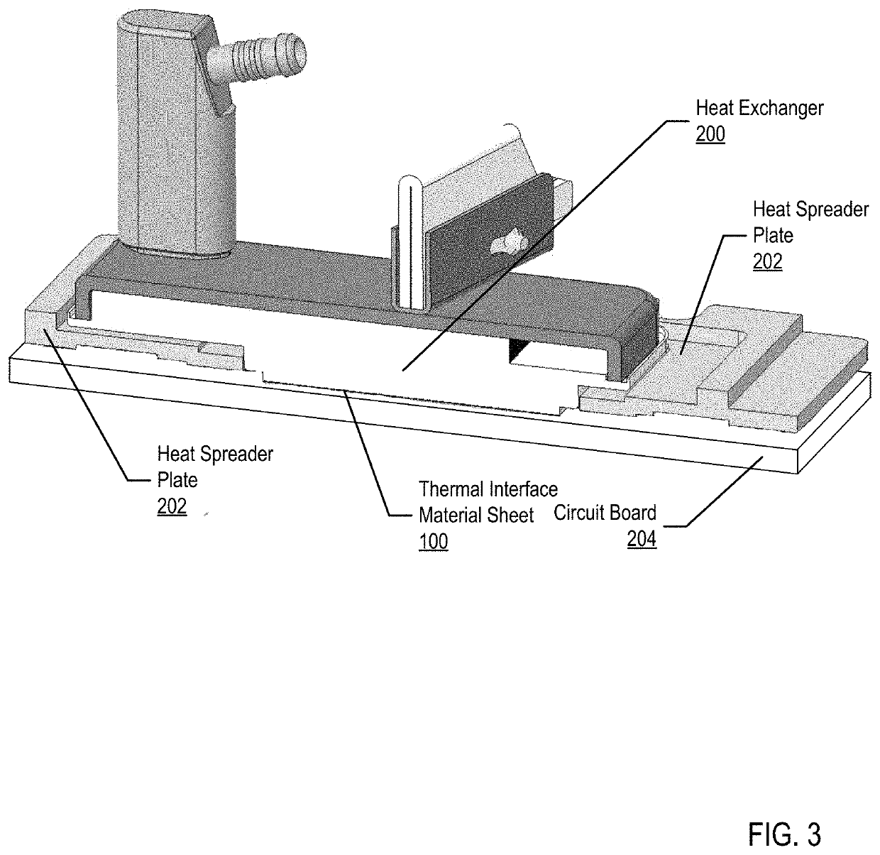 Thermal interface material structures for directing heat in a three-dimensional space