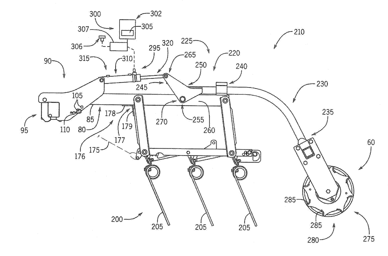 Agricultural Tillage Implement With Soil Finishing System Having Multiple Bar Harrow And Hydraulic Down Pressure For Finishing Tool