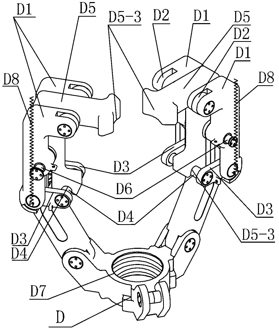 Cooperative target capture locking device