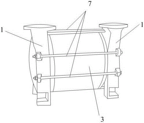 Water ring vacuum pump connecting structure