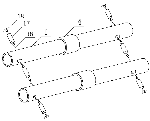 Oil gas multi-phase leveling cavity heat preservation combination pipeline structural system and construction method