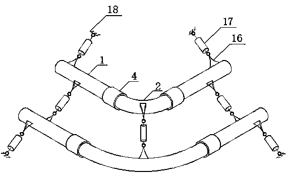 Oil gas multi-phase leveling cavity heat preservation combination pipeline structural system and construction method