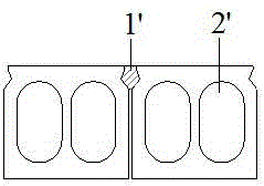 Hollow plate girder bridge structure and construction process thereof