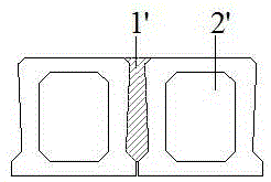 Hollow plate girder bridge structure and construction process thereof