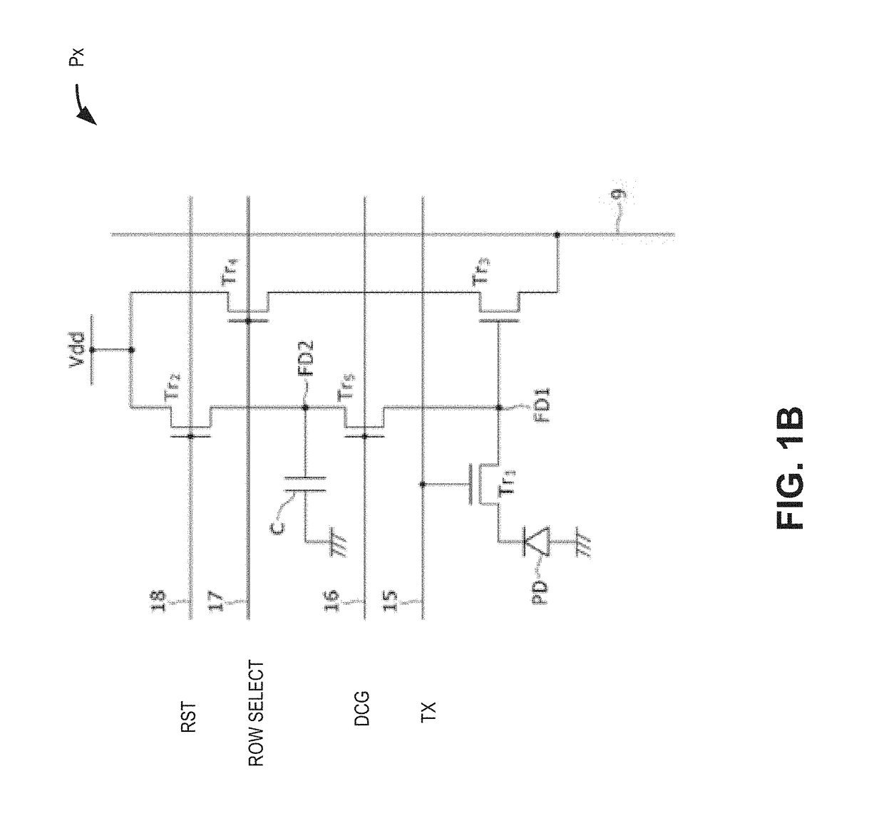 Dual conversion gain high dynamic range readout for comparator of double ramp analog to digital converter