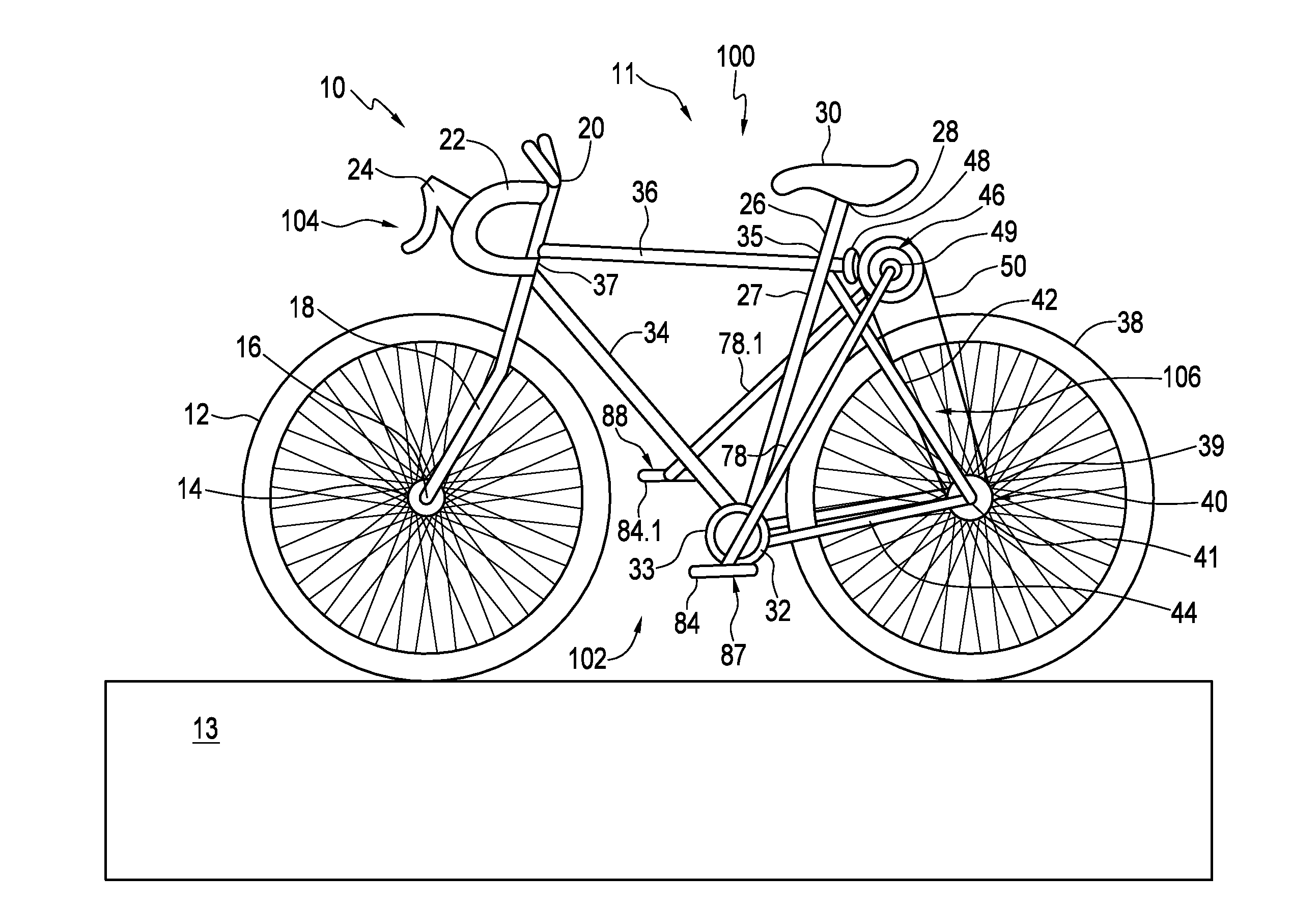 Bicycle propulsion assembly having elongate members