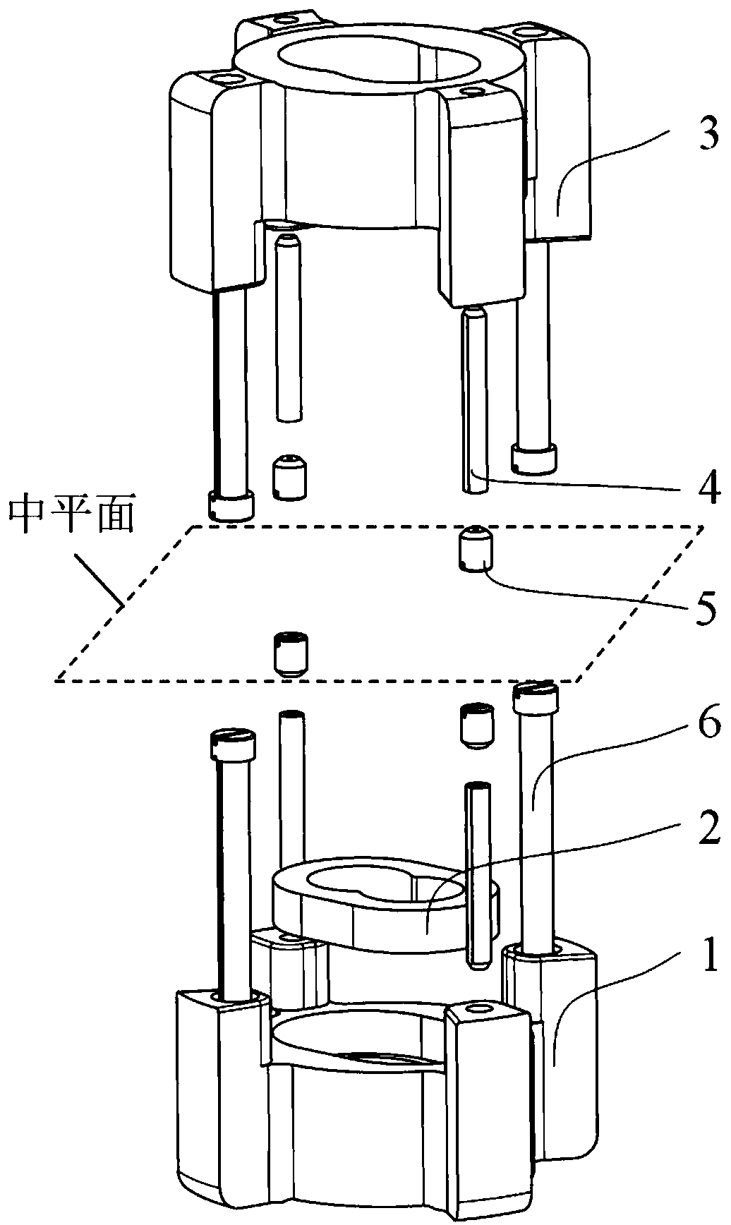 Inner injection type superconducting cyclotron central area split and layered type magnet plug block structure